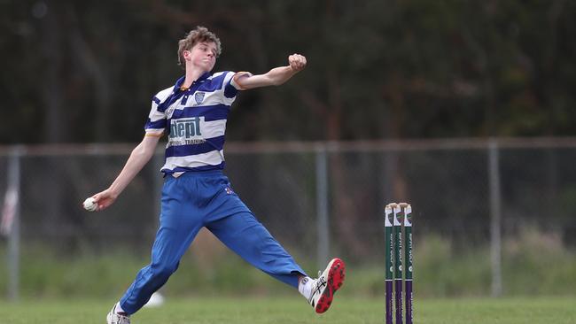 Sam Worland finished as the competition’s leading wicket-taker. Picture: Sue Graham.