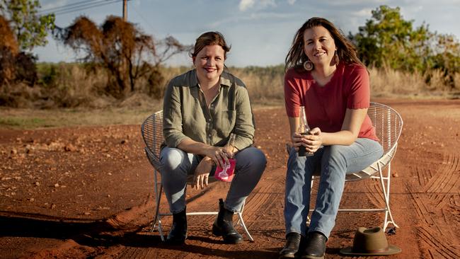 Writers Caroline Graham and Kylie Stevenson, who have been investigating 70-year-old Paddy Moriarty’s disappearance from Larrimah in the Northern Territory. Picture: Rebecca Booth / The Australian