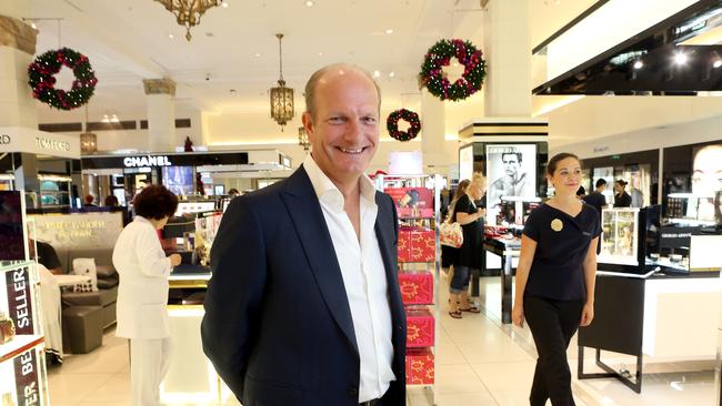 David Jones CEO Iain Nairn at a store in Sydney.