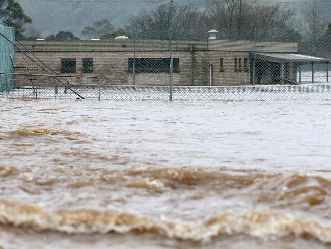 Flooding at the Forth Football Club. Picture: CHRIS KIDD