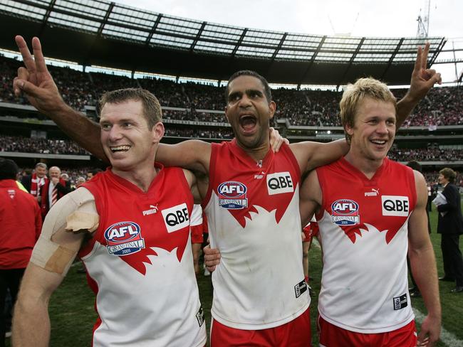 The former Swans forward knows the 2005 premiership celebrations are far bigger than the 22 players on the field that day. Picture: Mark Dadswell/Getty Images