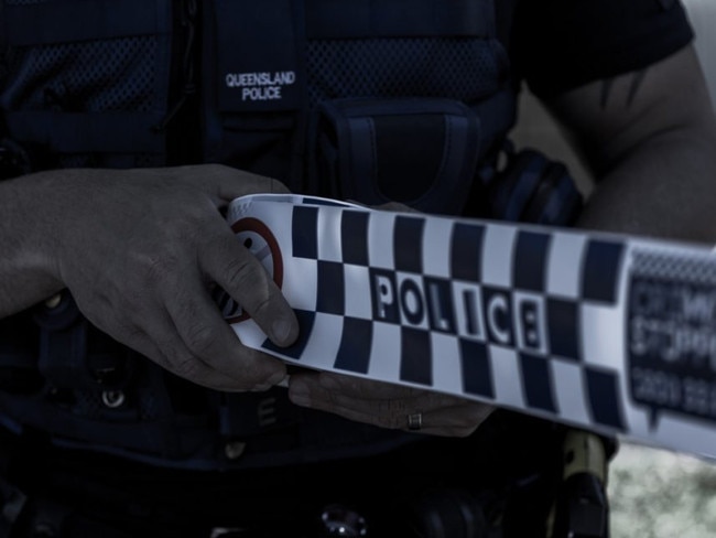 generic crime: Queensland crime scene tape. Picture: QPS.