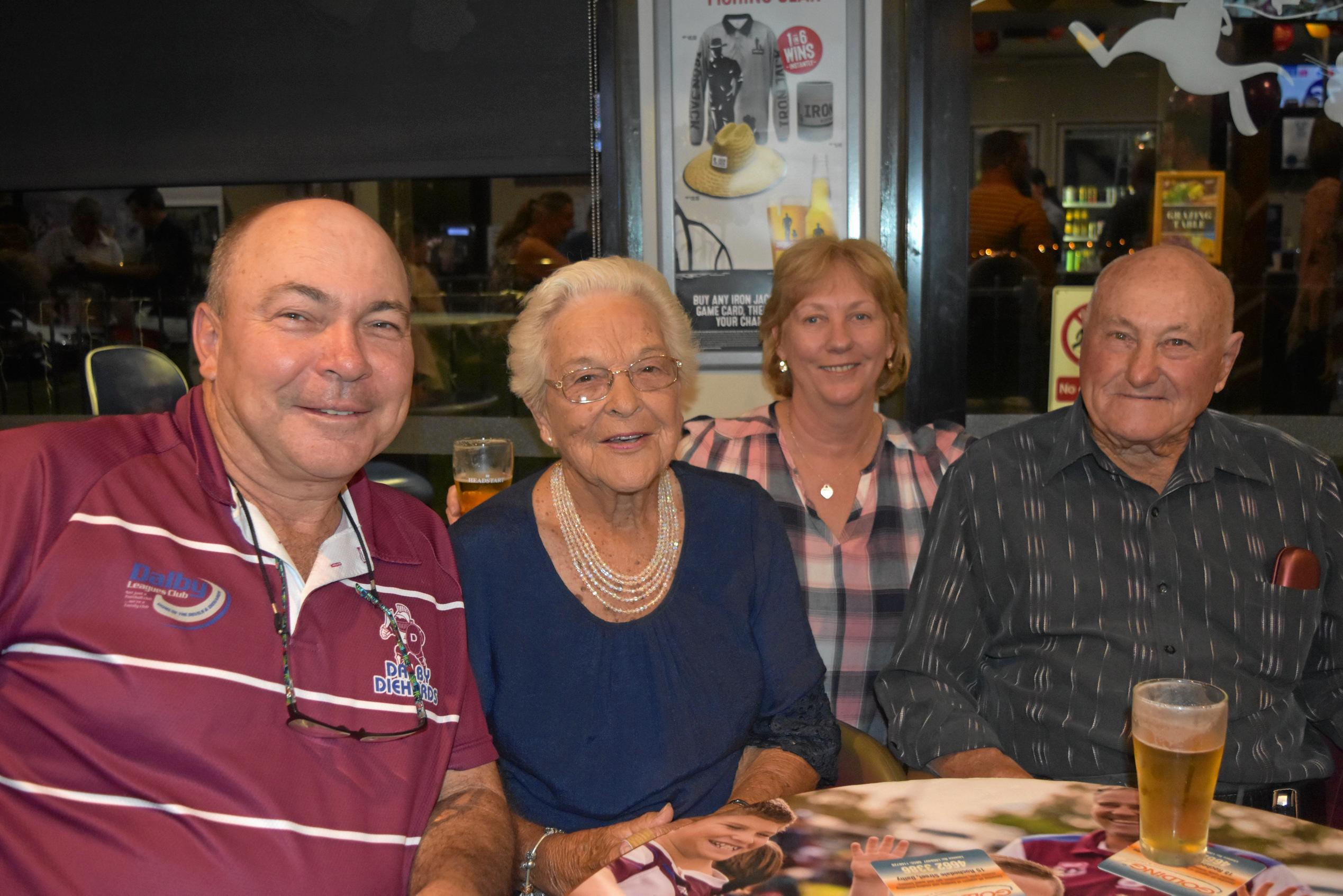 Brett, Glenys, Sylvia, and John Hunter. Picture: Meg Gannon