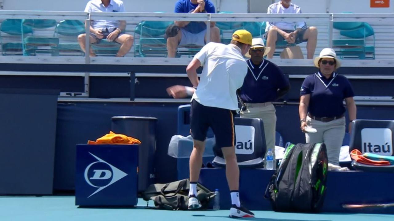 Brooksby’s racket landed on the other side of the court when he threw it away. Is this what fans want to see?