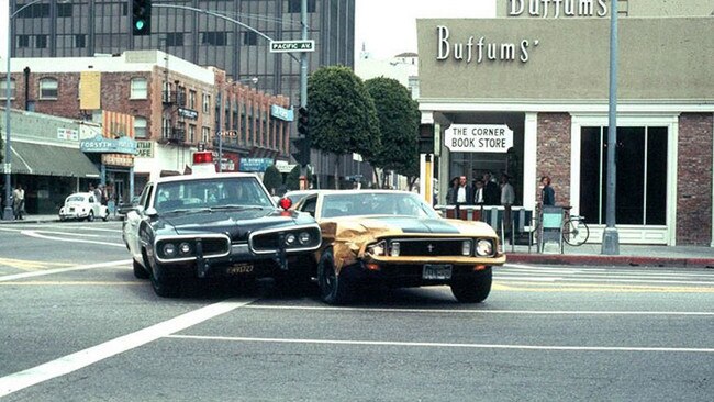 A police car collides with ‘Eleanor’ during the climactic, 40-minute car chase.