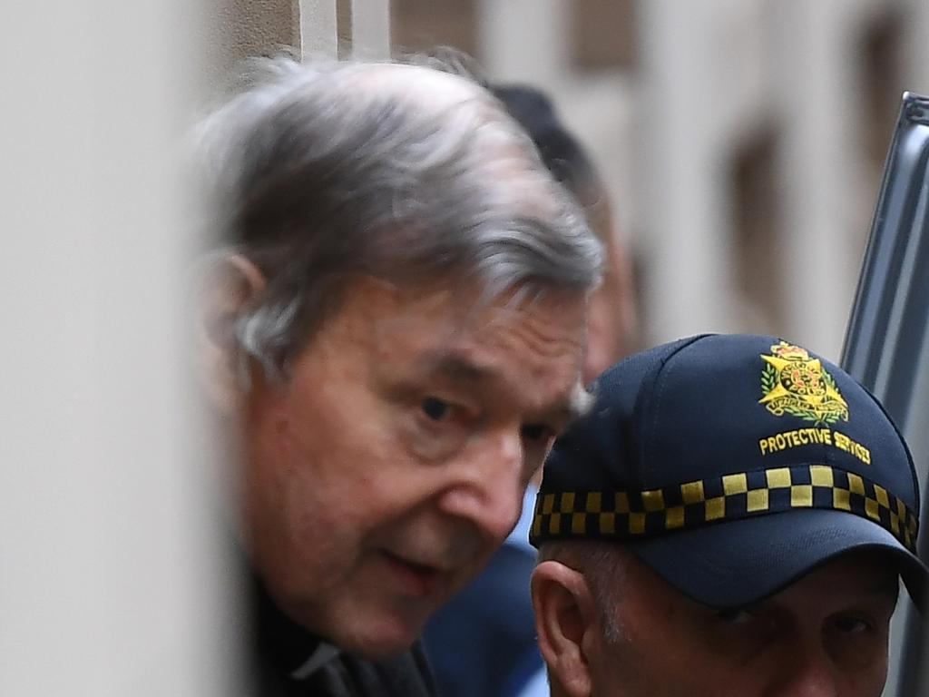 George Pell departs the Supreme Court of Victoria, Melbourne, Wednesday, August 21, 2019. Picture: James Ross/AAP