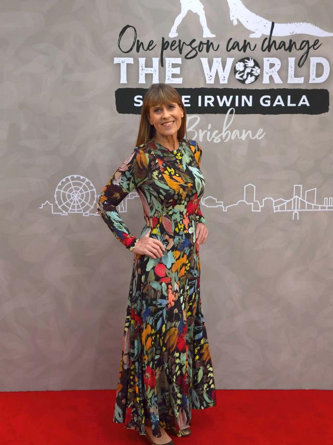 Terri Irwin makes a colourful entrance to the event. Picture: NewsWire/Tertius Pickard