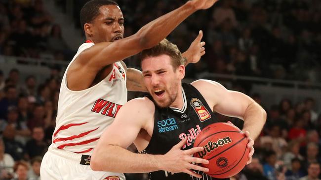 Perth Wildcats star Bryce Cotton has opted out of his deal, while Mitch McCarron remains committed to Melbourne United. Picture: Michael Klein