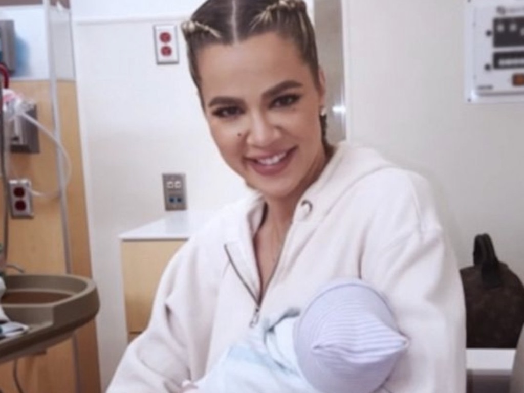 Khloe Kardashian with her son, who was born in July 2022.