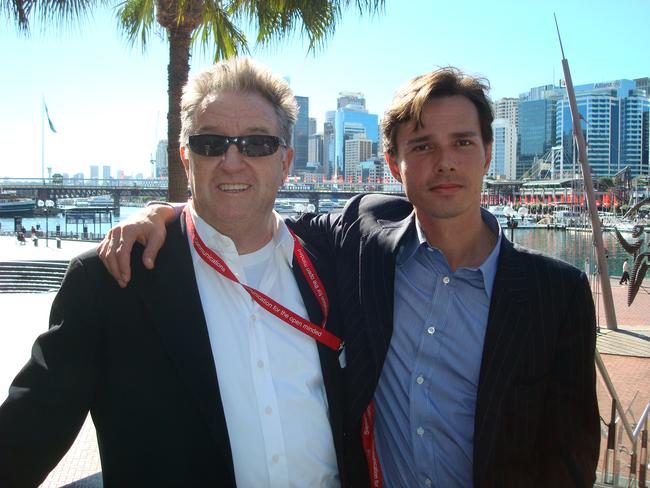 Sydney music executive Peter Ikin with Alex Despallieres.