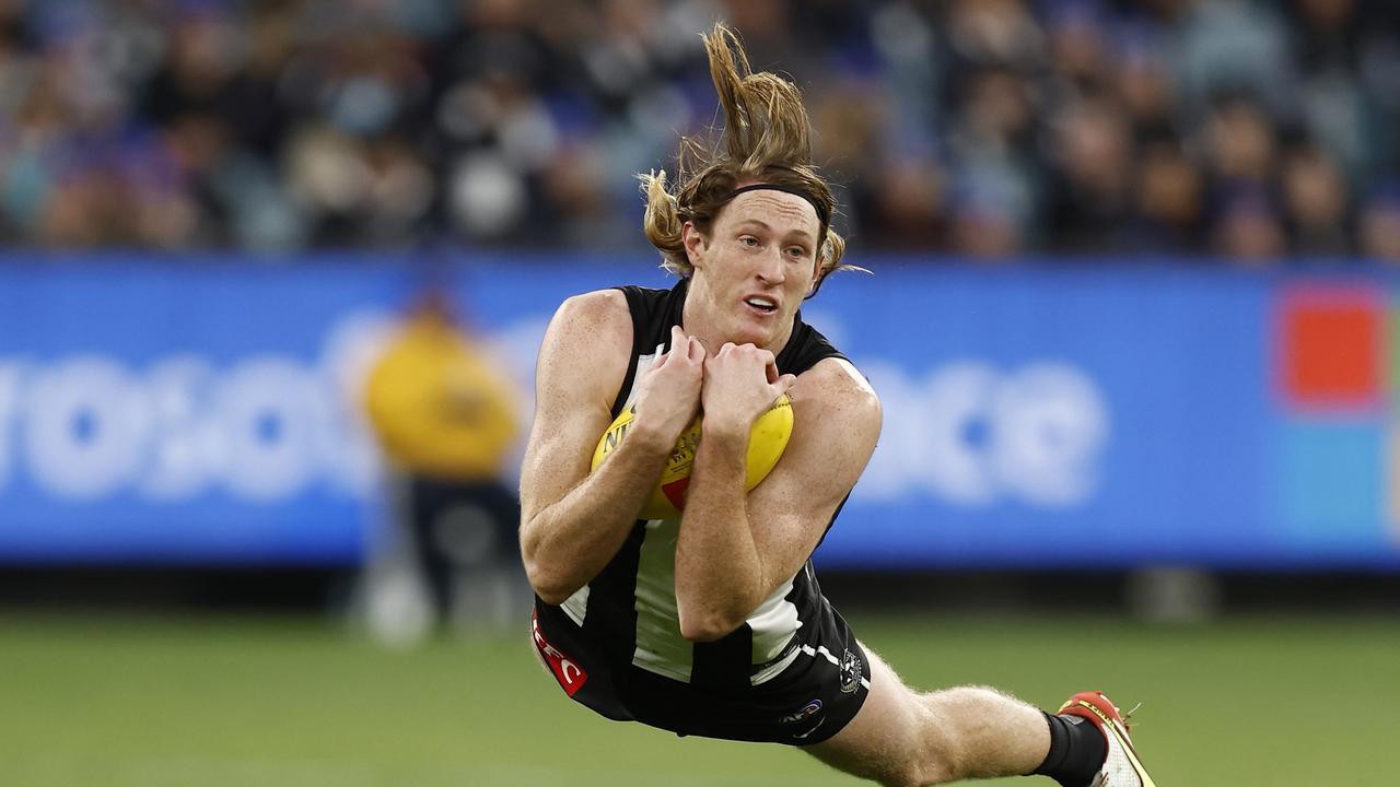 Murphy played 57 games in seven seasons for Collingwood, with his best years from 2021 to 2023. Picture: Darrian Traynor / Getty Images