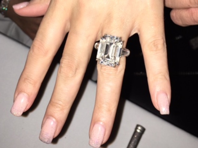 The 35-carat diamond $12.7 million engagement ring in question. Picture: Supplied