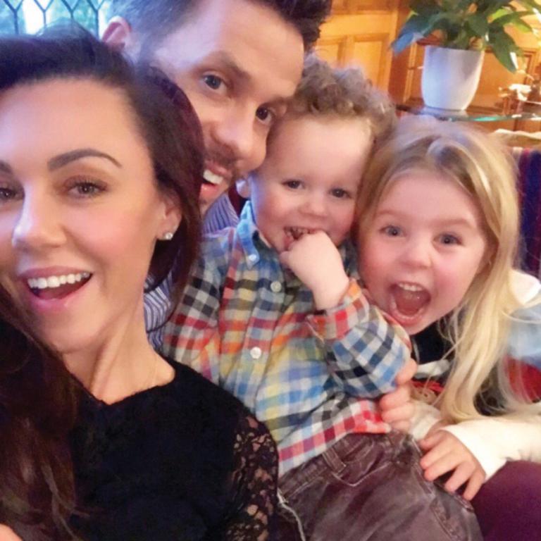 Michelle Heaton (left) and her family.