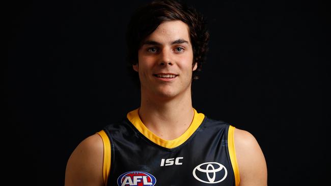 You beauty: Chris McDermott is pretty happy with the Crows’ selection of Darcy Fogarty. Picture: AFL Media