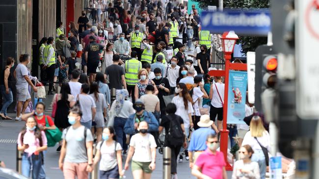 Shoppers flocked to Melbourne’s Bourke St Mall for Black Friday sales.