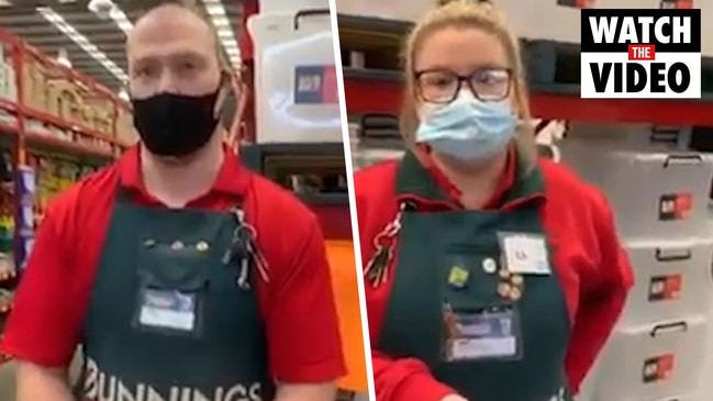 Bunnings: woman films her own meltdown over COVID-19 masks