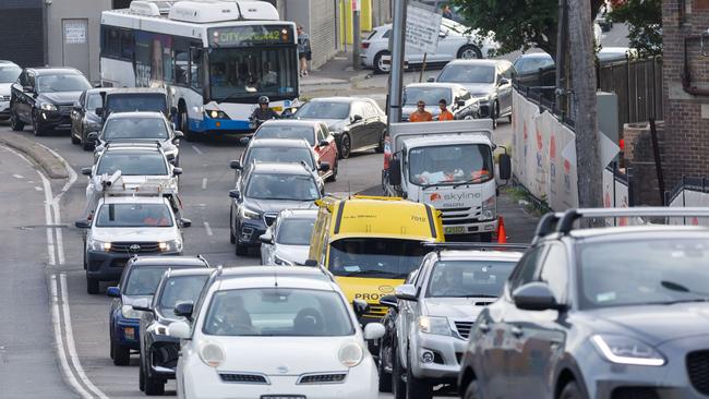 The Rozelle Interchange has been beset by traffic jams since its opening. Picture: Max Mason-Hubers