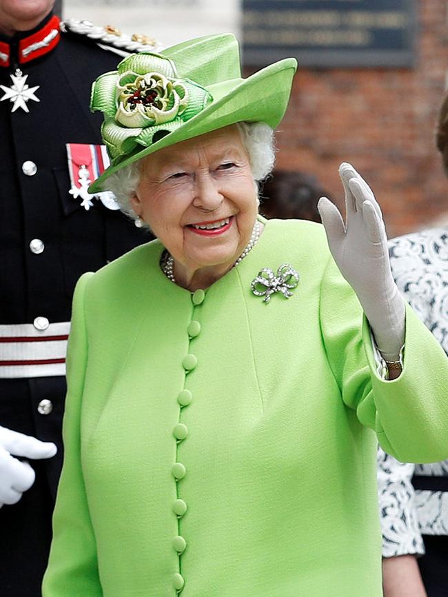 The Queen also looks lovely in melon. Picture: MEGA