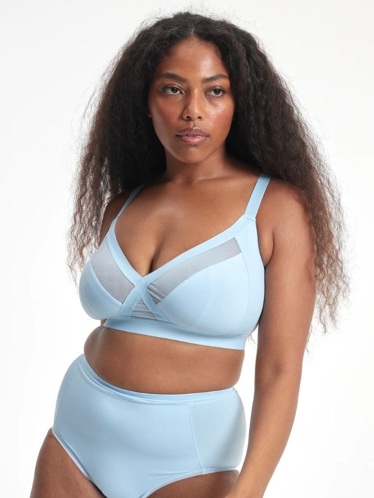 Support Wirefree Bralette and Bio High Waist Brief. Picture: Nala.