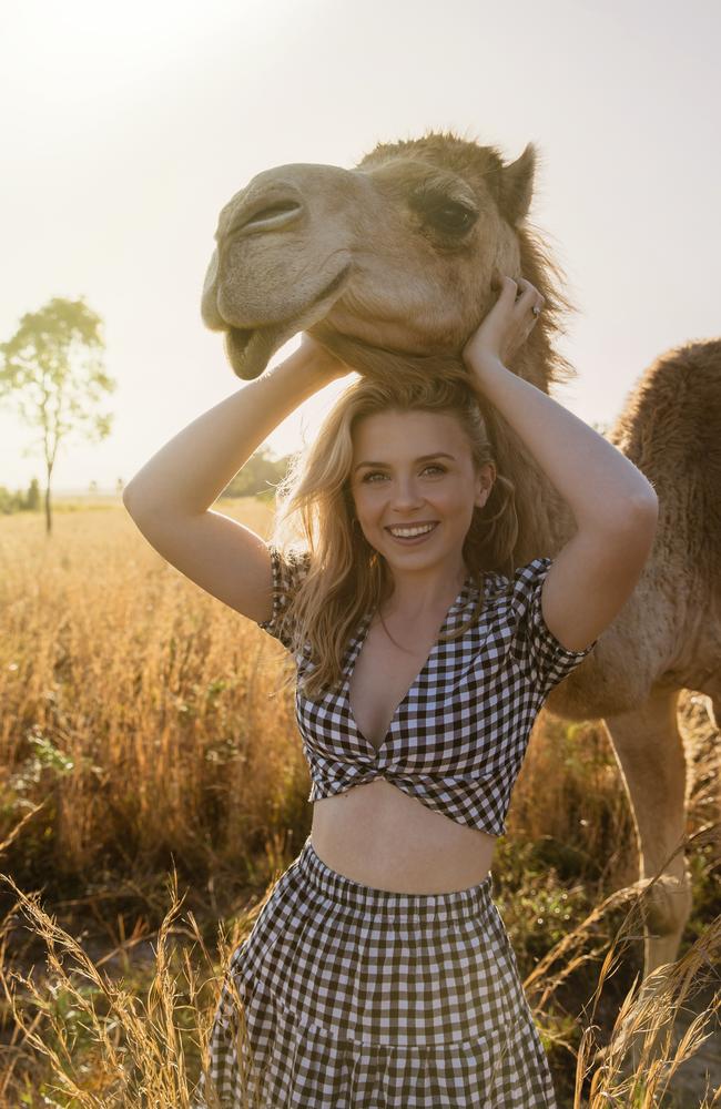 Camel farmer and actor Yasmin Brisbane. Picture: Hayley Elle Photography