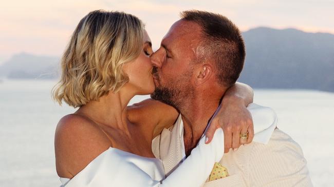 Lachlan and Courtney Spark nee Wynbergen tie the knot in Greece, PICTURE: Instagram