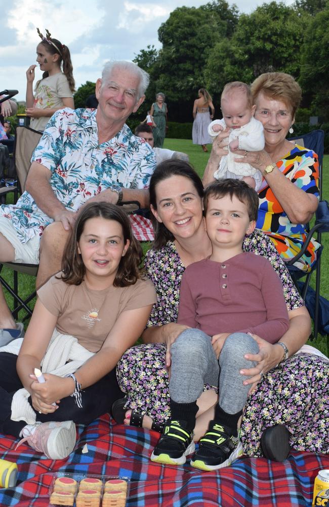 The O'Brien family at the 2023 Buderim Community Carols.