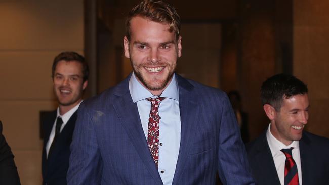 Jack Watts got a rousing welcome at the Melbourne best-and-fairest.