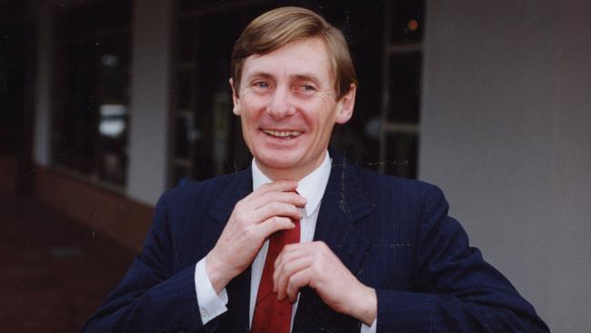 Former SA Premier John Bannon in 1992, outside the Victor Harbor hotel.