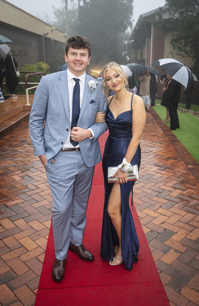 Mark Armstrong partners Katie Campbell at Fairholme College formal, Wednesday, March 27, 2024. Picture: Kevin Farmer