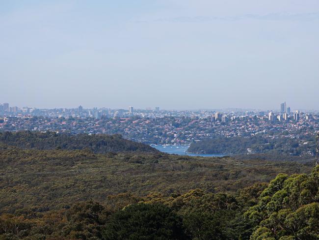 The view from the top of Northern Beaches Hospital. Picture: Adam Yip.