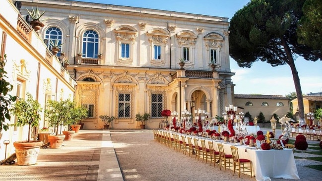 The extravagant venue. Photo: Instagram, Villa Aurelia.