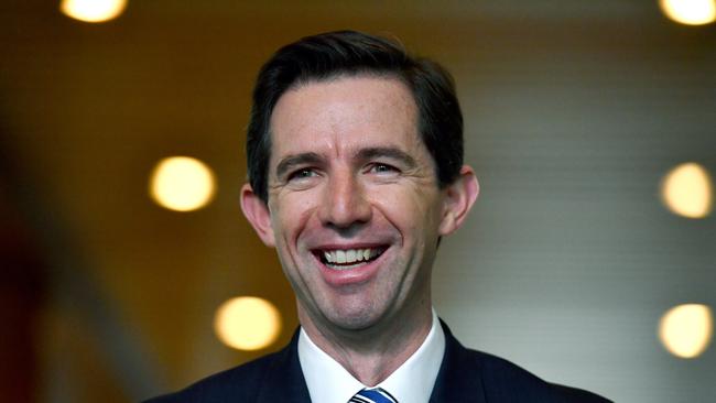 Education Minister Simon Birmingham says it is “deeply embarrassing” that Labor wants to stick to the current school funding model. Picture: AAP Image/Mick Tsikas