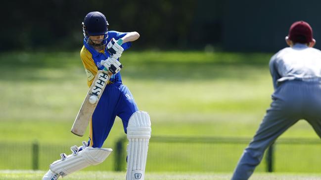 Stockton v Belmont in the semi-final of the 2024 SG Moore Cup cricket competition at Harker Oval. Picture: Michael Gorton