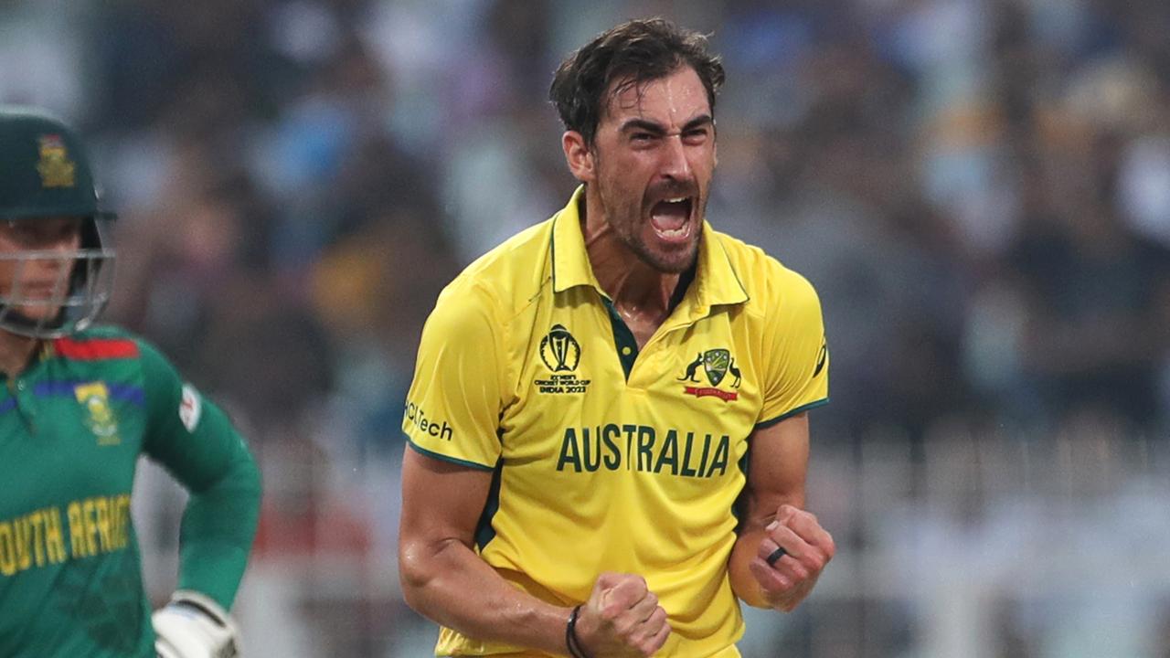 Mitchell Starc had been below his best for much of the World Cup but he stood tall when it mattered most with bat and ball. Picture: Pankaj Nangia/Gallo Images
