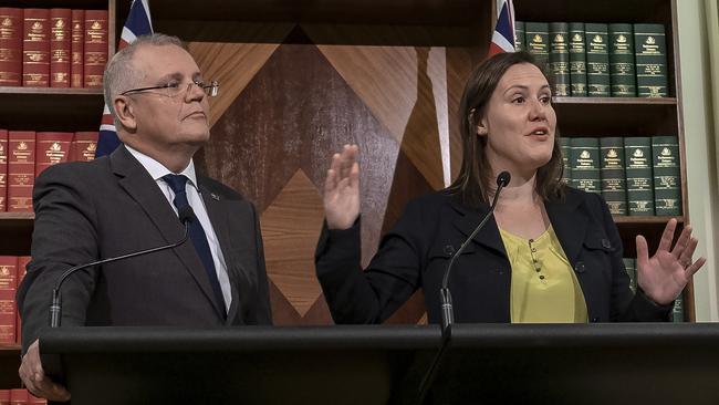 Treasurer Scott Morrison and Minister for Revenue and Financial Services Kelly O'Dwyer.