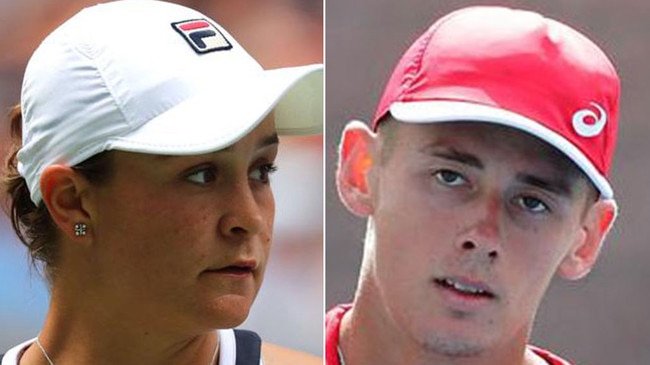 Ash Barty and Alex de Minaiur have been bundled out of the US Open.