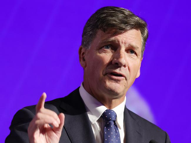 MELBOURNE, AUSTRALIA- NewsWire Photos APRIL 23, 2025: The treasurers debate between Treasurer Jim Chalmers for Labor and Shadow treasurer Angus Taylor (pictured)  for the Coalitiion. Picture:  NewsWire/ David Crosling