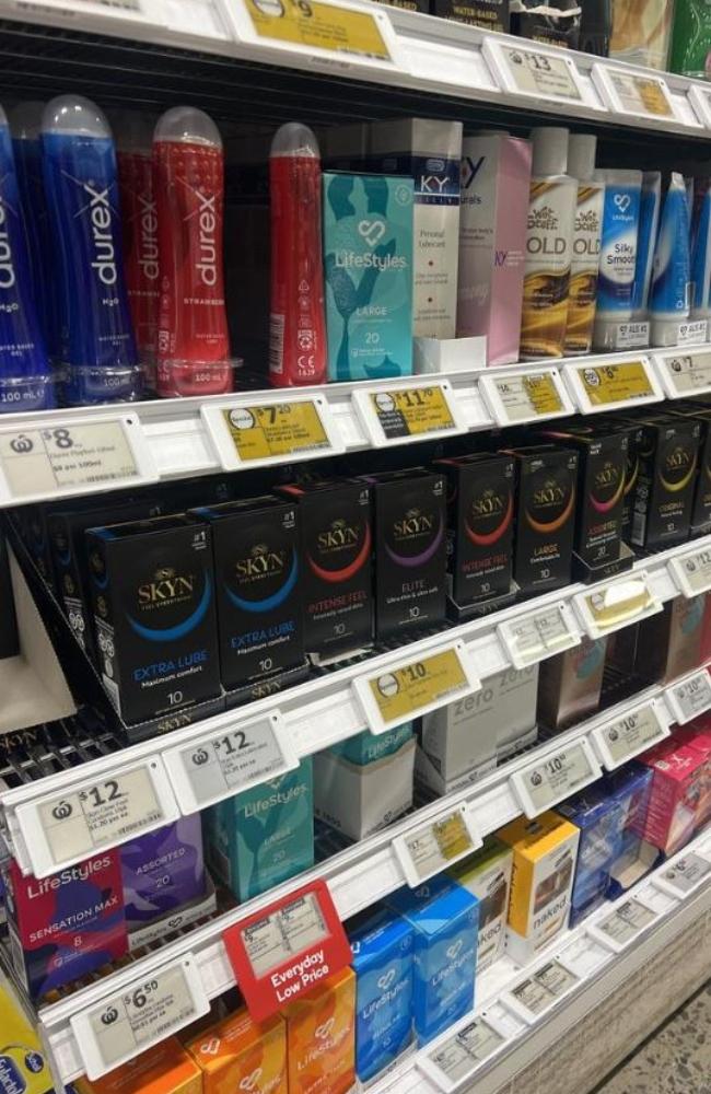 Family planning section at Woolworths. Picture: news.com.au