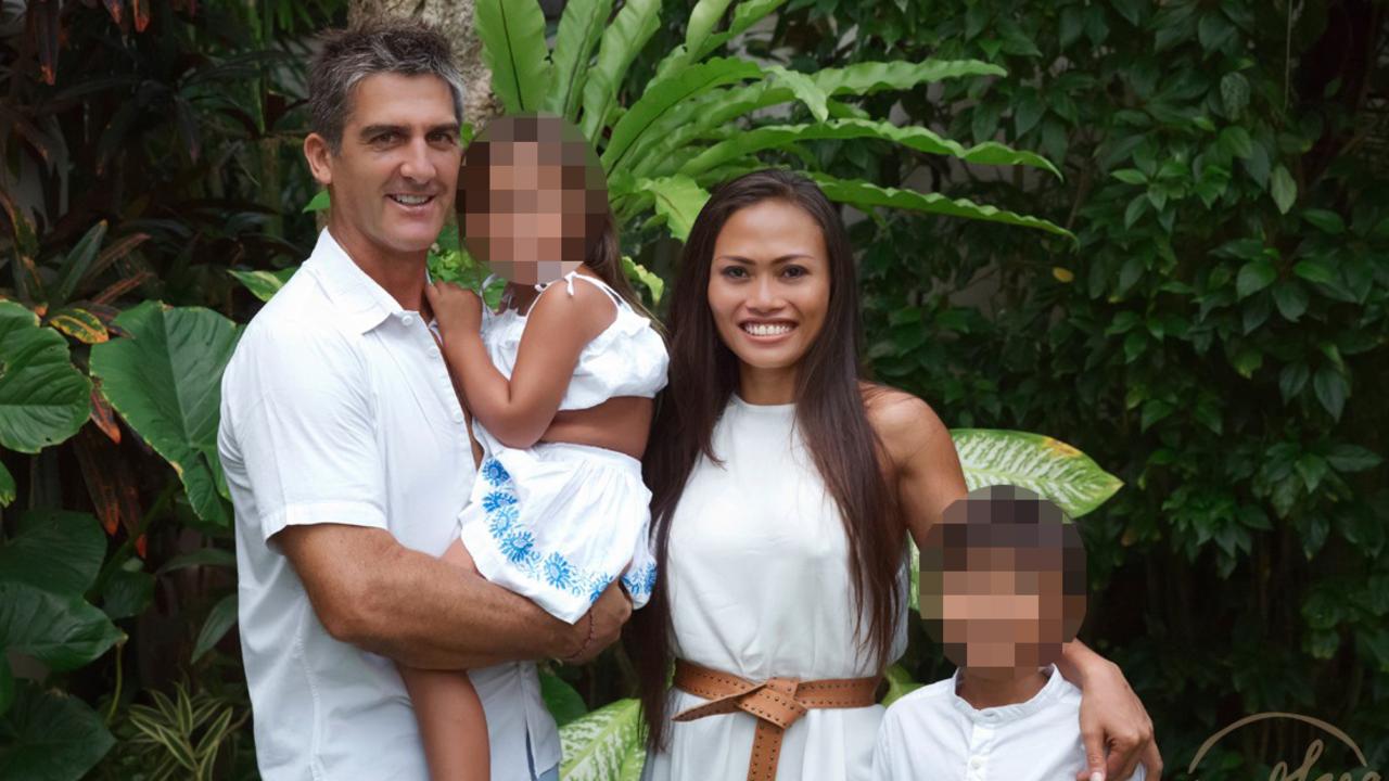 Former Essendon player Ricky Olarenshaw and his ex-wife Nitha Olarenshaw in 2019. Picture: Anthea Auld