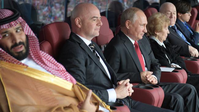 The official party included Vladimir Putin and FIFA boss Gianni Infantino.