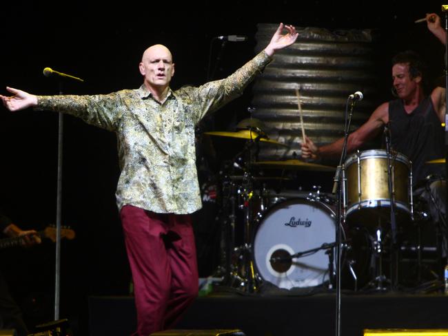 Midnight Oil reformed to perform at Sound Relief at the MCG. Peter Garrett.