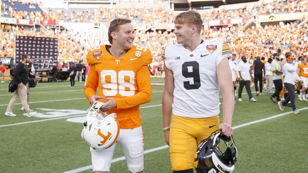 Tory Taylor (right), pictured alongside good friend Jackson Ross (left), has come a long way since moving to America in 2020.