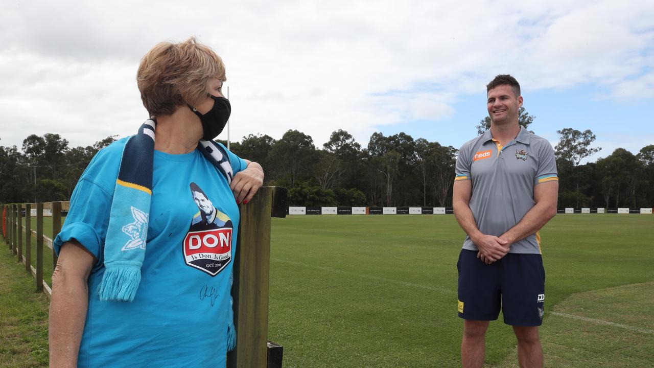 Titan fan Colleen Da Costa wearing her Don is good shirt. Picture: Glenn Hampson