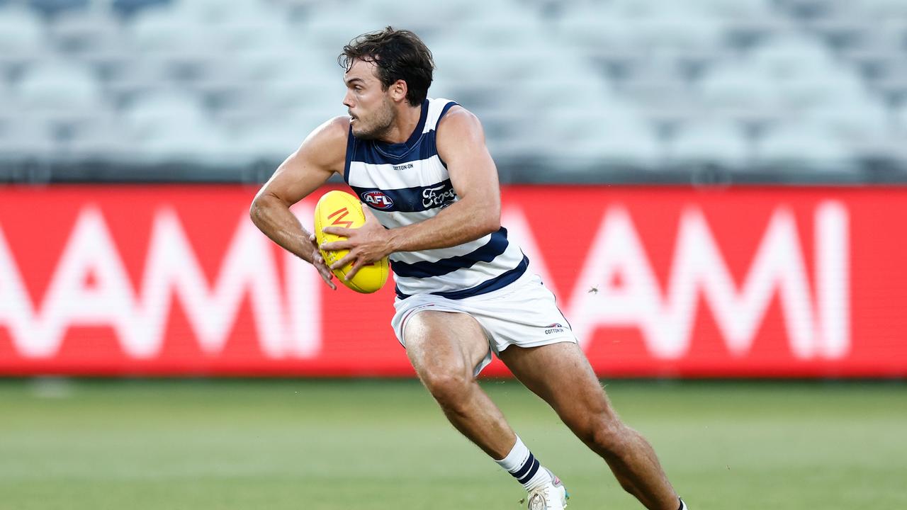 Jack Bowes came on late in the piece. Picture: Michael Willson/AFL Photos via Getty Images