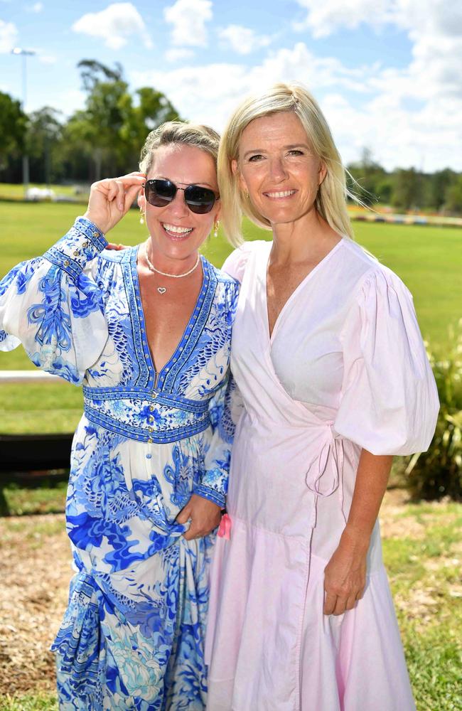 Debbie Oliver and Emma Ferris at the Polo &amp; Provedores, Noosa. Picture Patrick Woods.