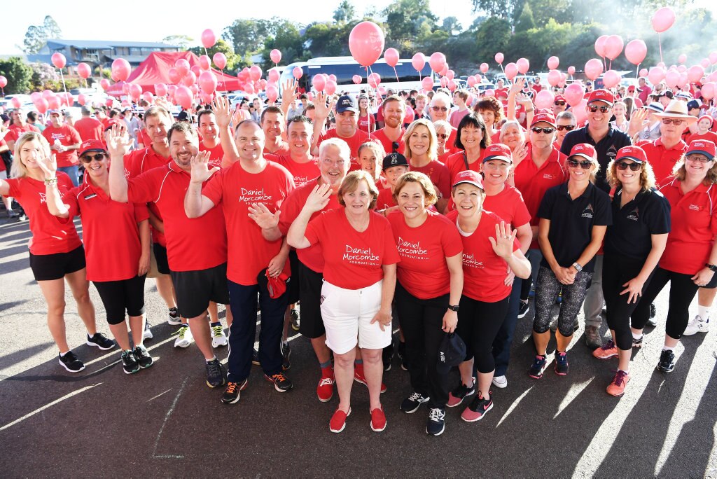 The 15th annual 'Walk for Daniel' on the Sunshine Coast. Denise and Bruce Morcombe (centre). Photo: Patrick Woods. Picture: Patrick Woods