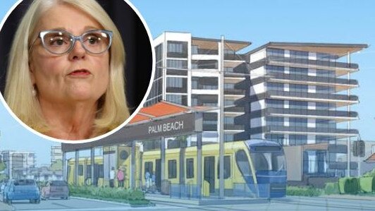 McPherson MP Karen Andrews has publicly opposed the light rail running through Palm Beach.