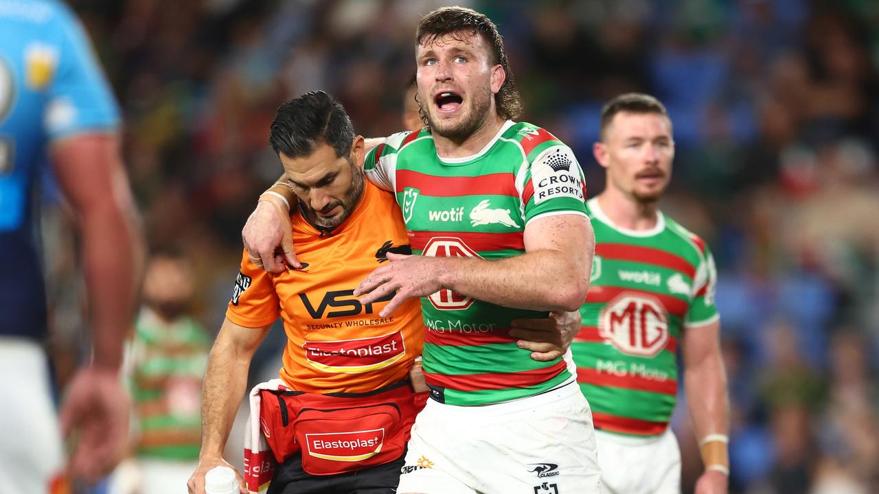 Jai Arrow is in some doubt for State of Origin Game II, after suffering a suspected syndesmosis injury. Picture: Getty Images.