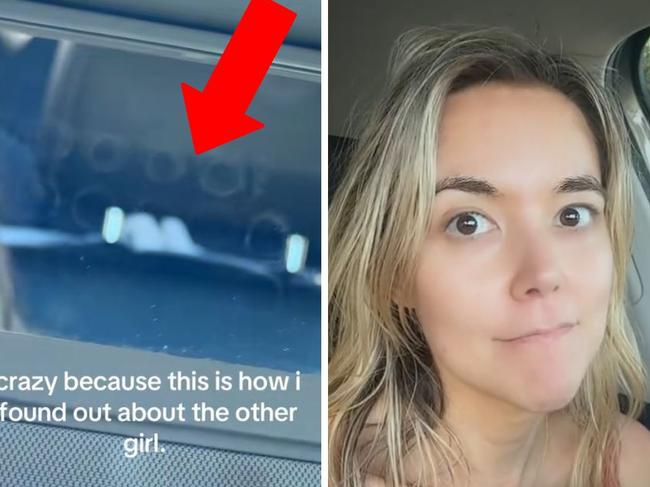 Woman catches partner cheating through car detail. Image: TikTok