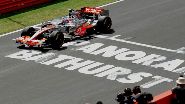 Jenson Button took a McLaren-Mercedes F1 car to Bathurst in 2011. Photo: AFP / Greg Wood.